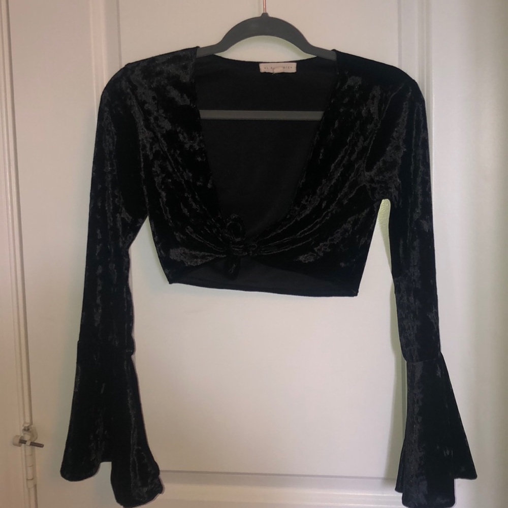 velvet crop top